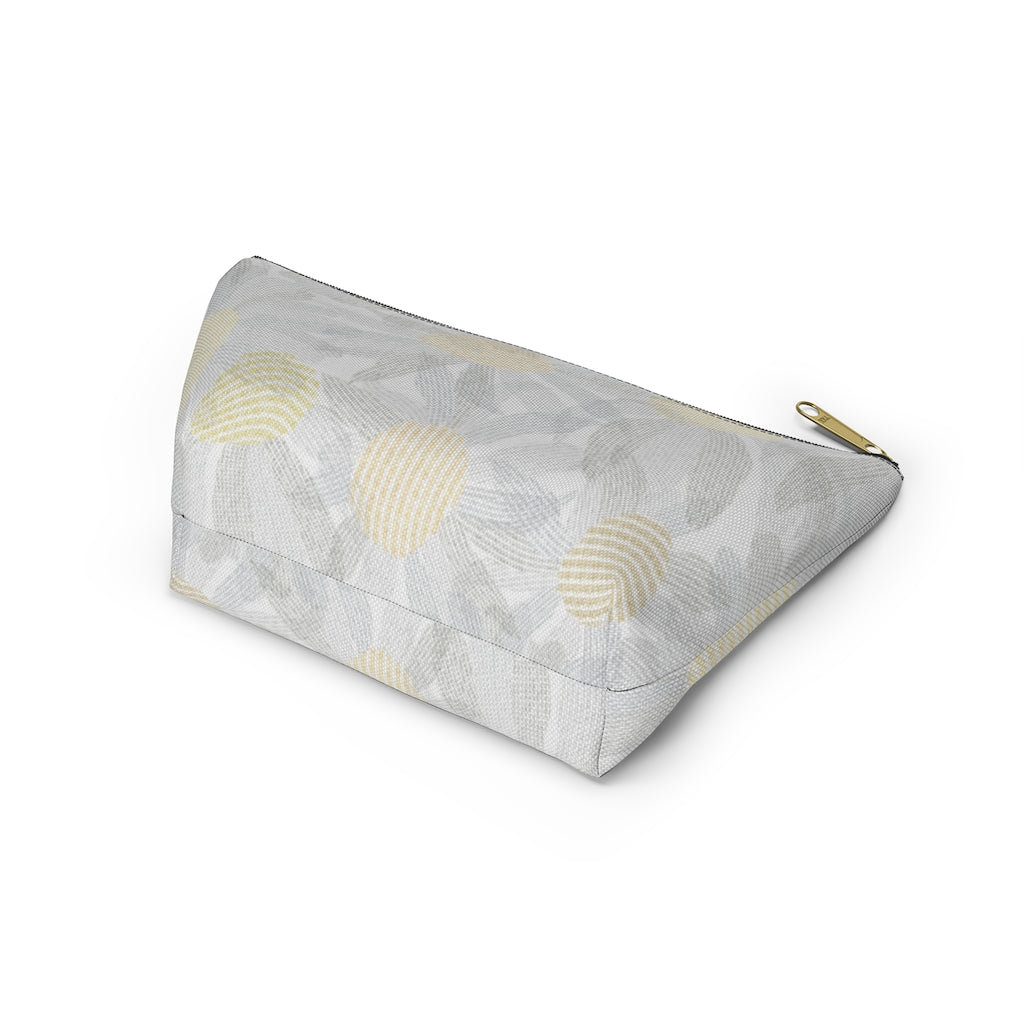 Daisy Chain Code Accessory Pouch w T-bottom in Gray