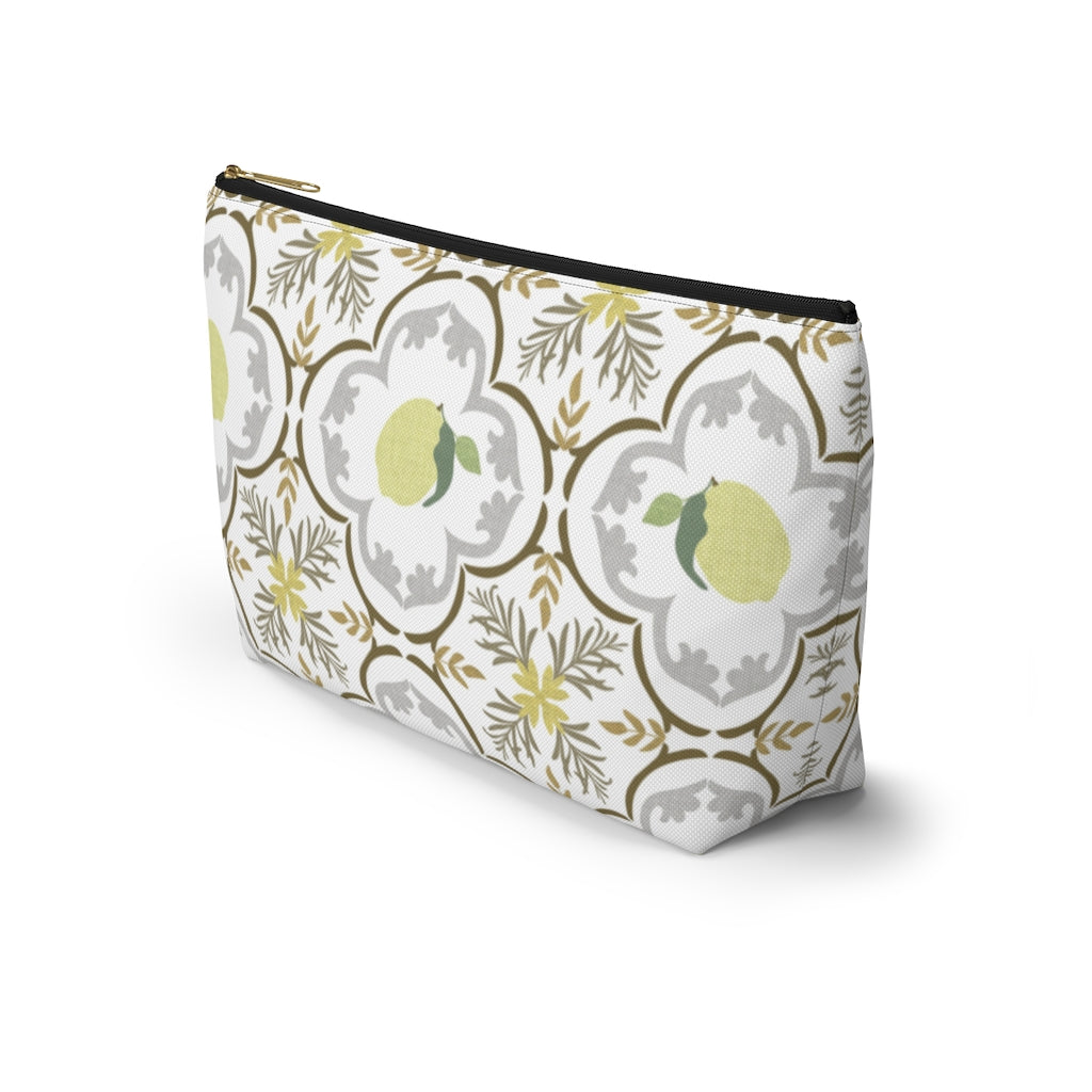 Freshly Squeezed Accessory Pouch w T-bottom in Gold