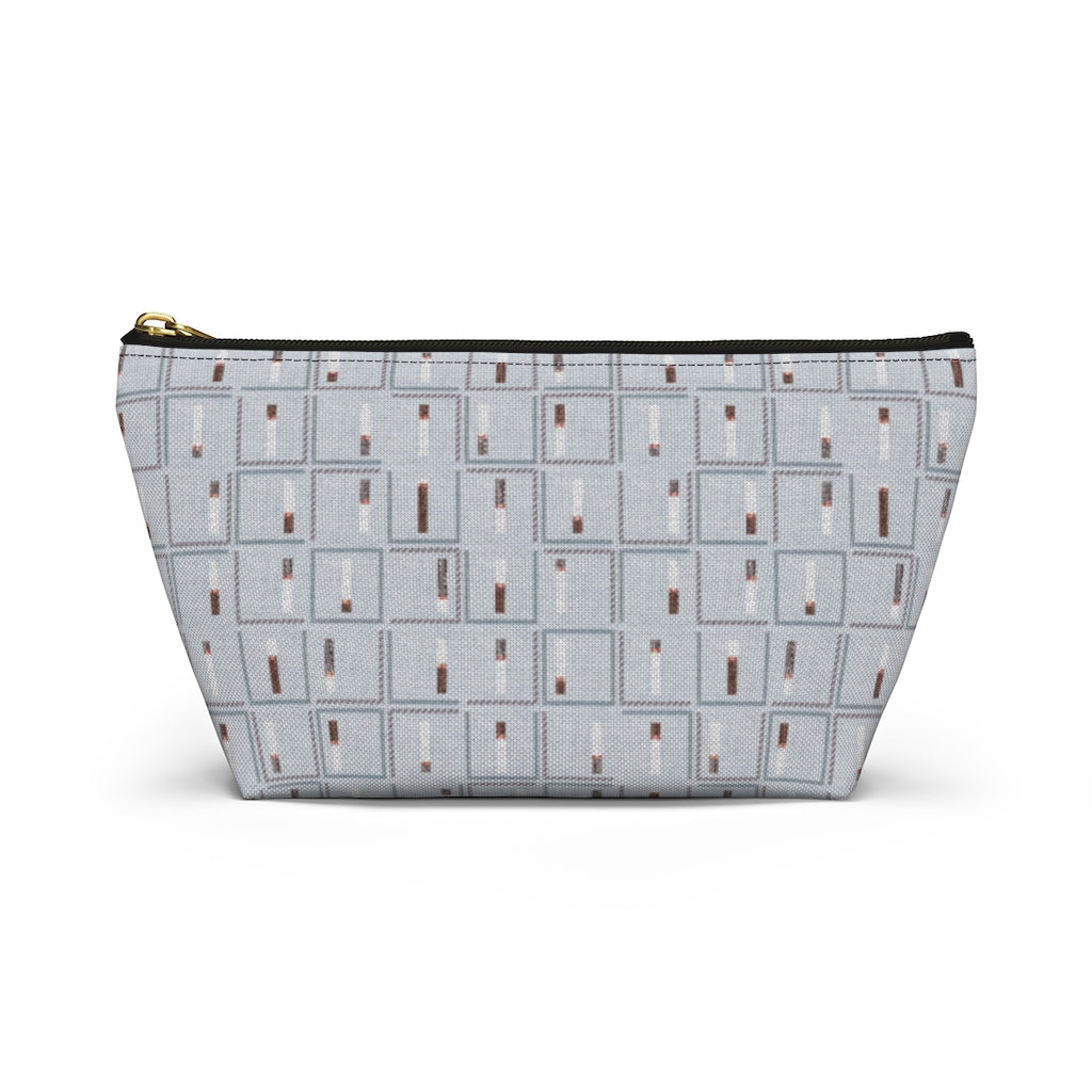 Pencil to Paper Accessory Pouch w T-bottom in Blue