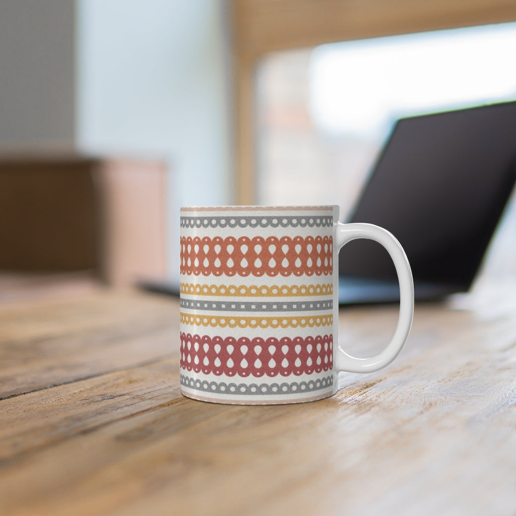 Ribbon Candy Mug in Red