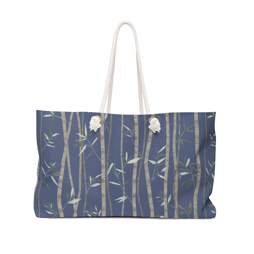 Bamboo Weekender Bag in Blue