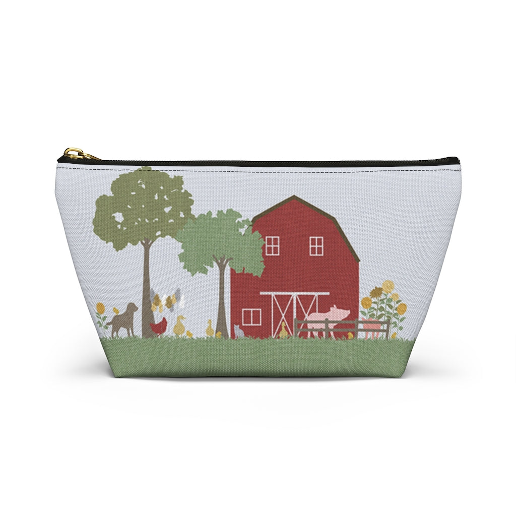 Barnyard Fun Accessory Pouch w T-bottom in Red