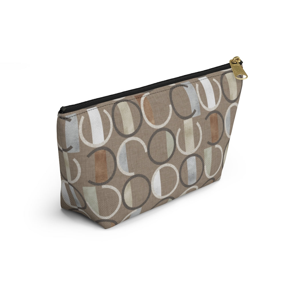 Journey Code Accessory Pouch w T-bottom in Brown