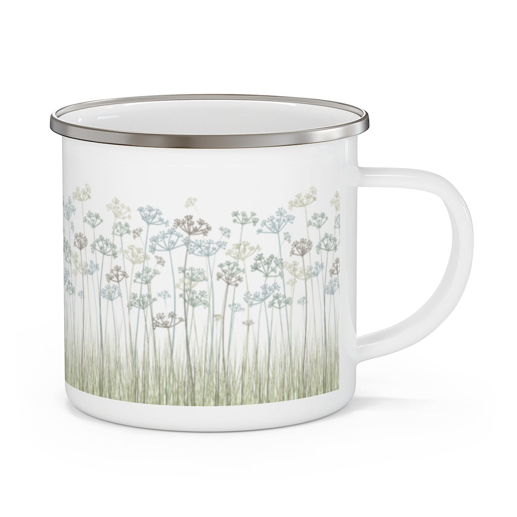 Message Code Enamel Mug in Aqua