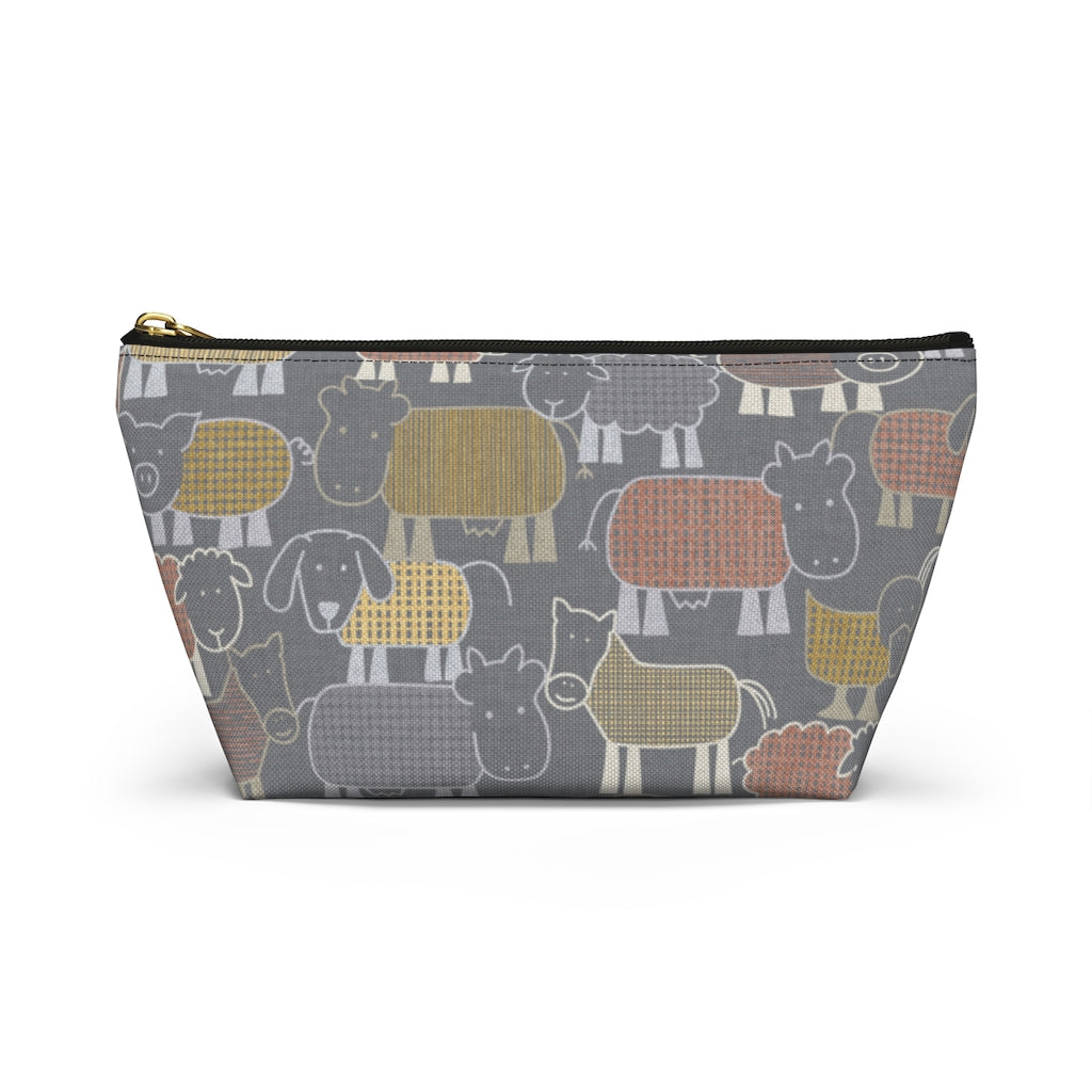 Animal Farm Accessory Pouch w T-bottom in Gray