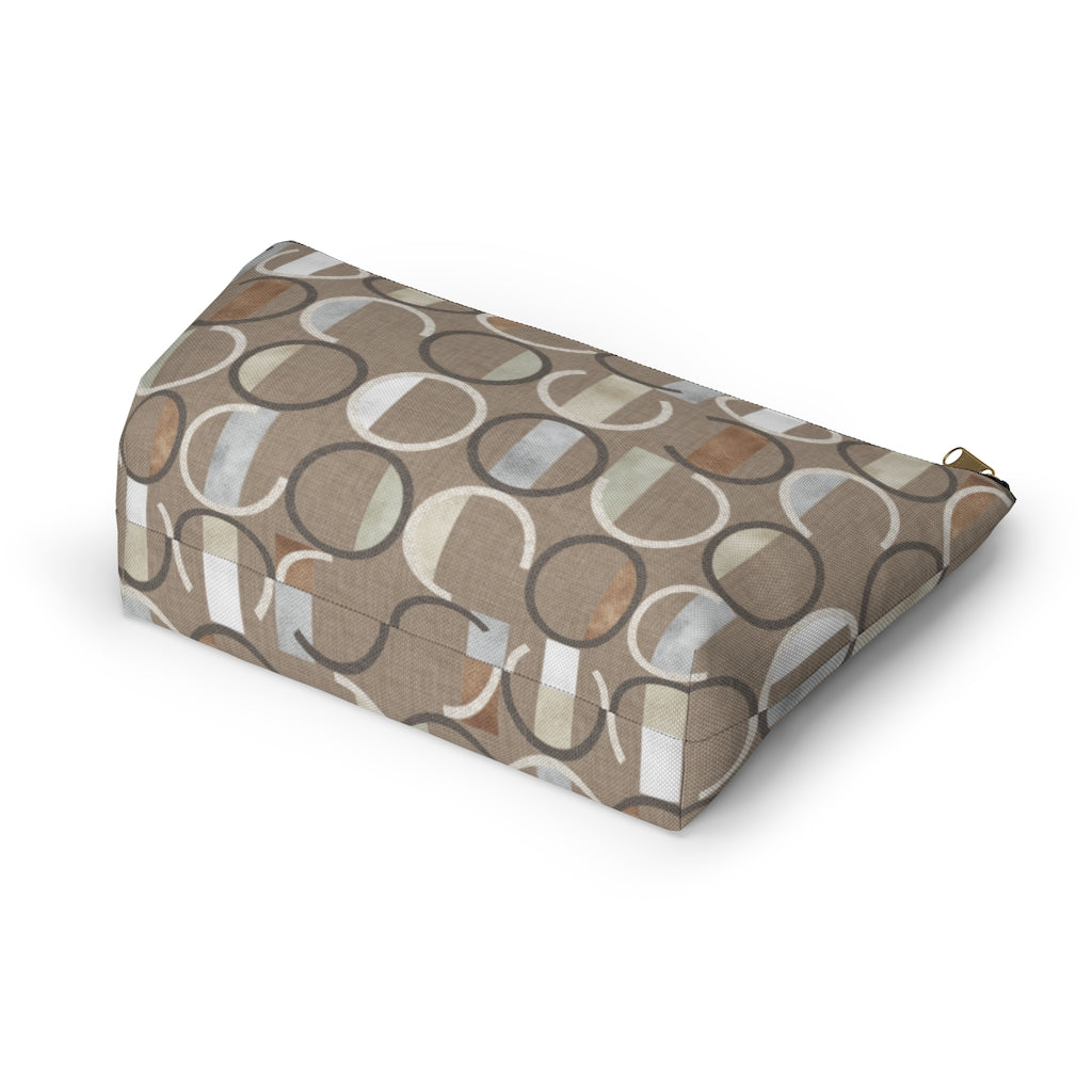 Journey Code Accessory Pouch w T-bottom in Brown