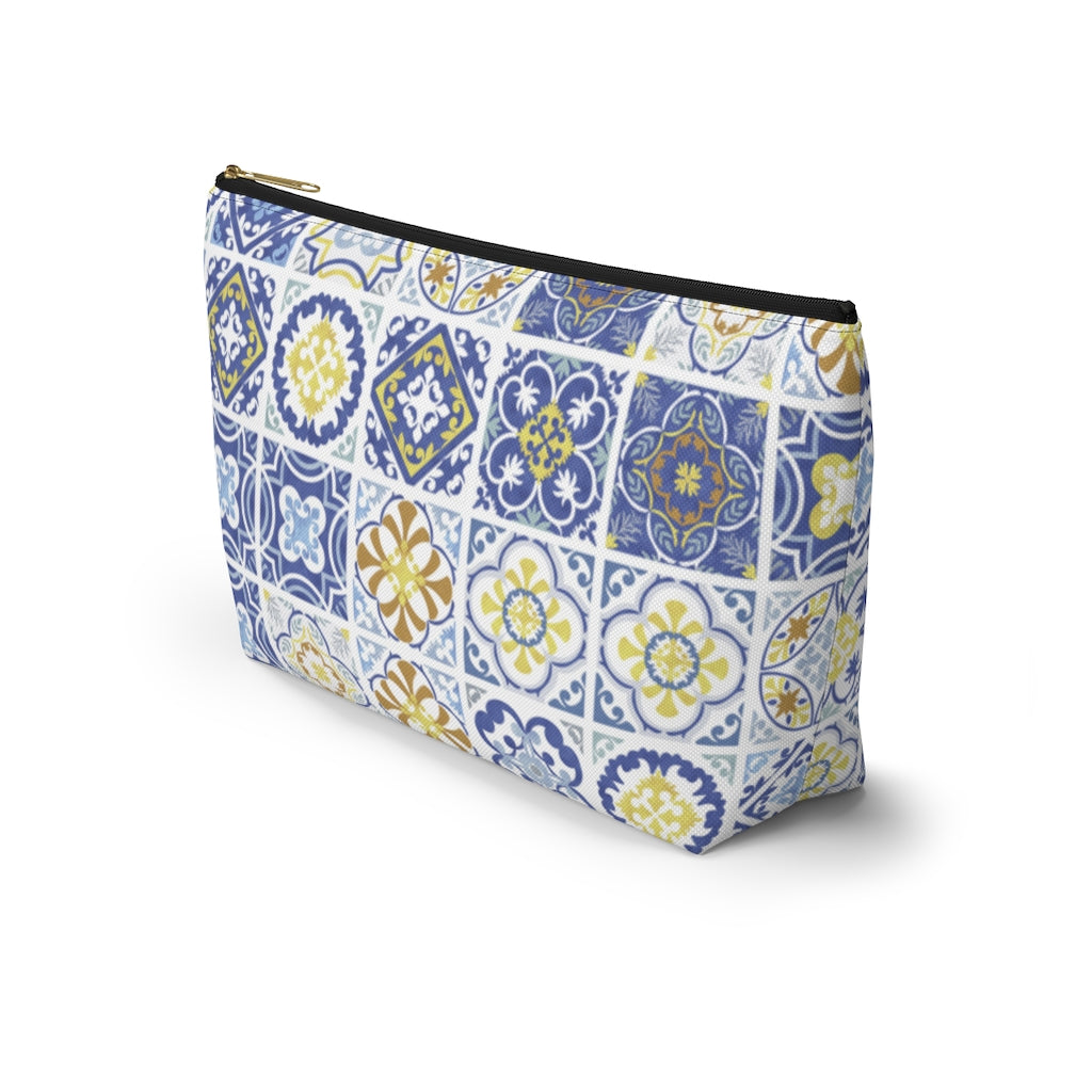 Seville Square Accessory Pouch w T-bottom in Blue