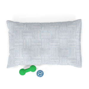 Texture Plaid Pet Bed in Light Blue