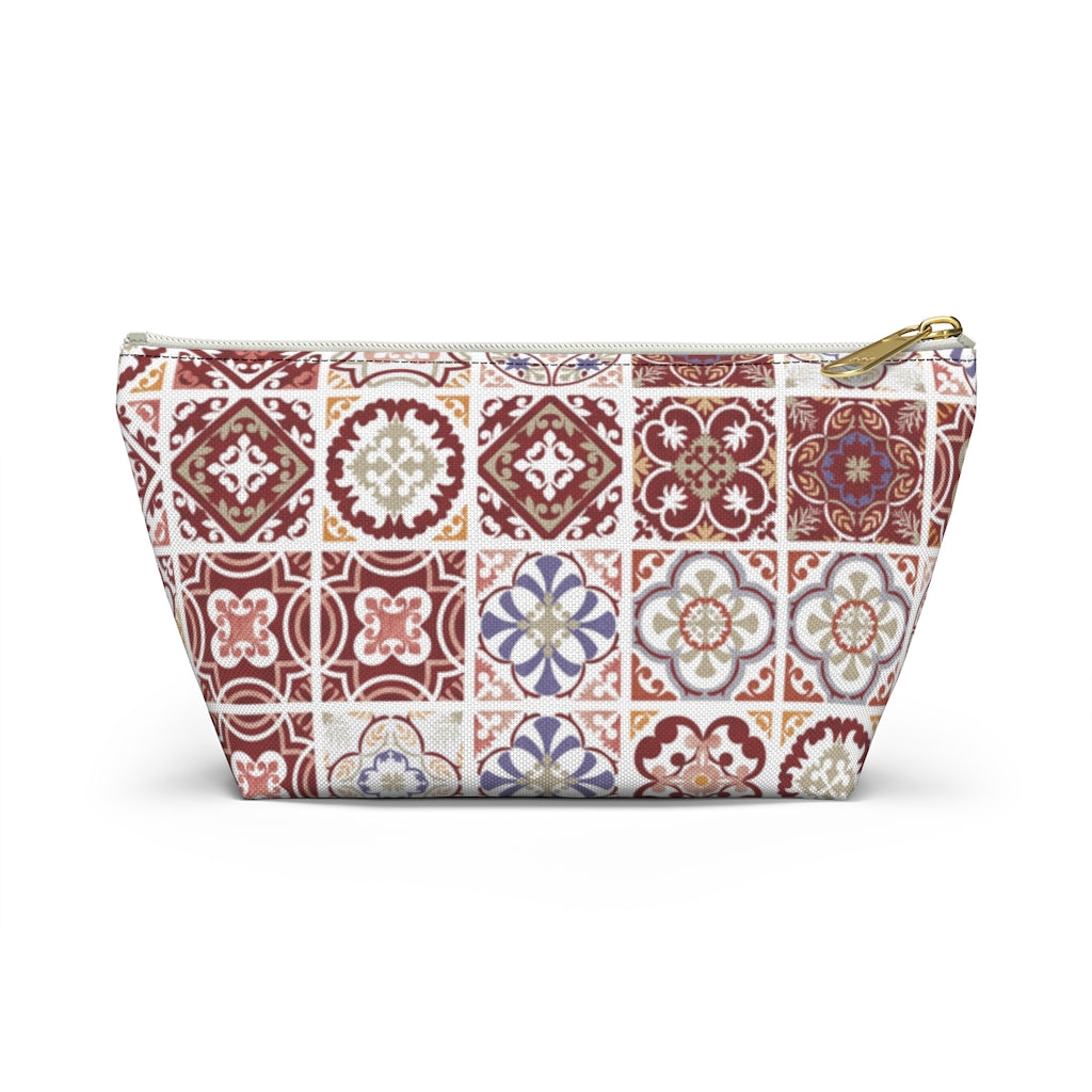 Seville Square Accessory Pouch w T-bottom in Red