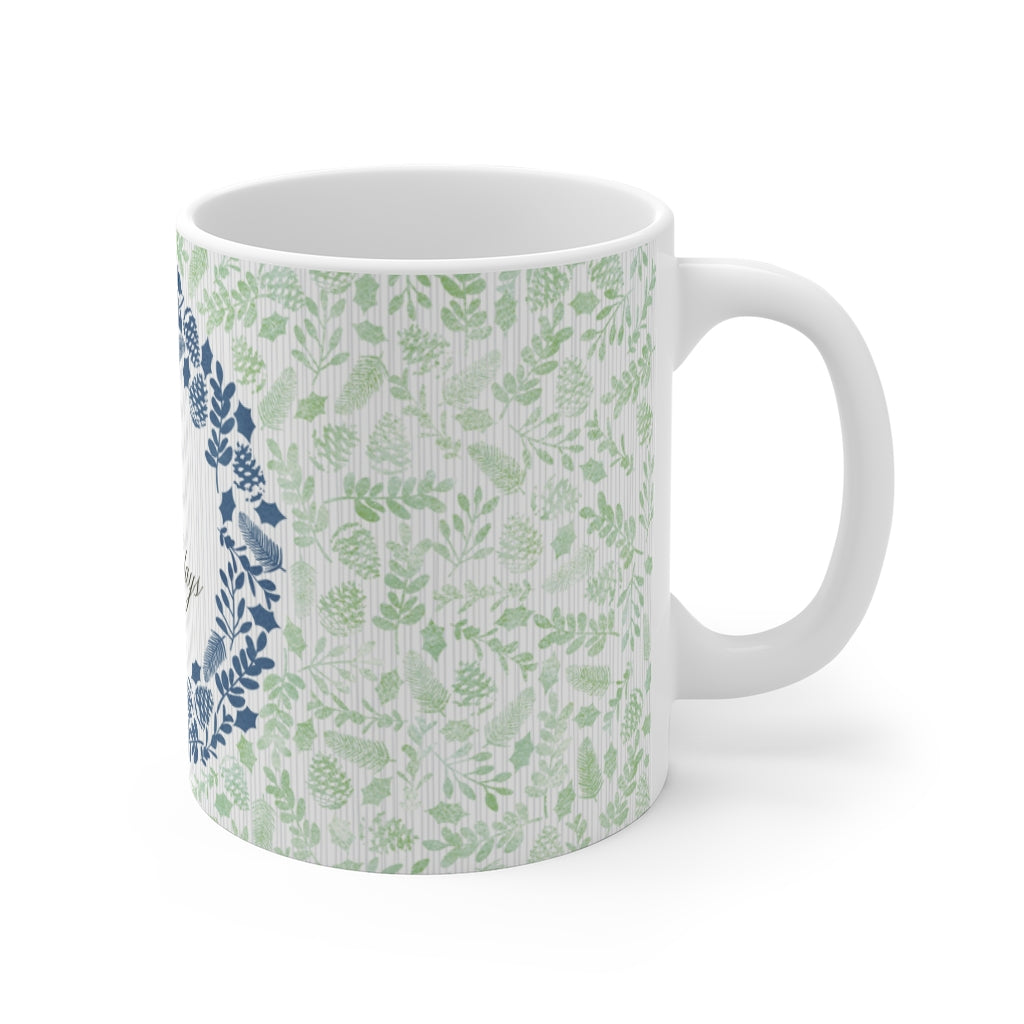 Holiday Wreath Mug in Green
