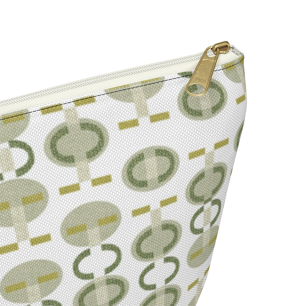Telegraph Code Accessory Pouch w T-bottom in Green