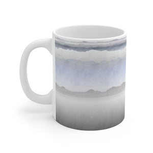 Watercolor Mountains Mug in Blue