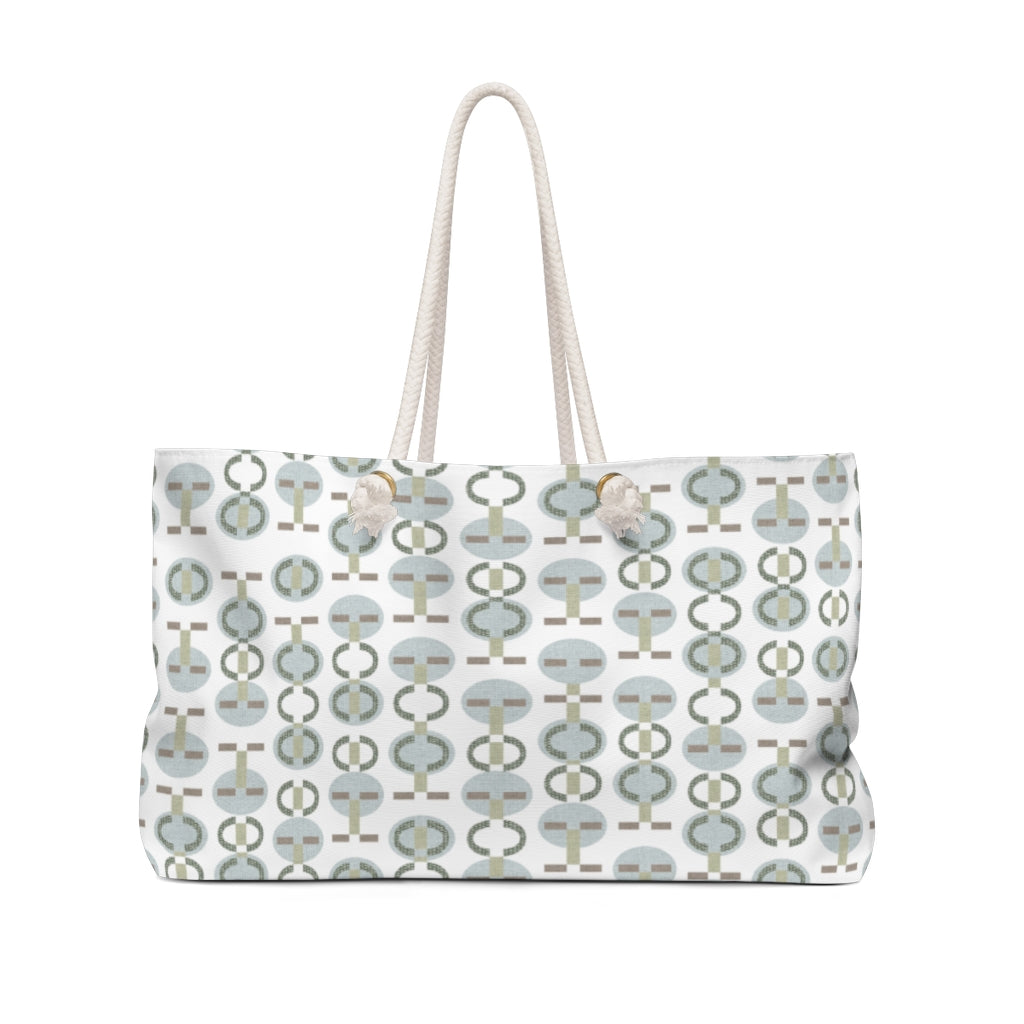 Telegraph Code Weekender Bag in Aqua