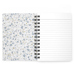 Glass Terrazzo Spiral Bound Journal in Blue