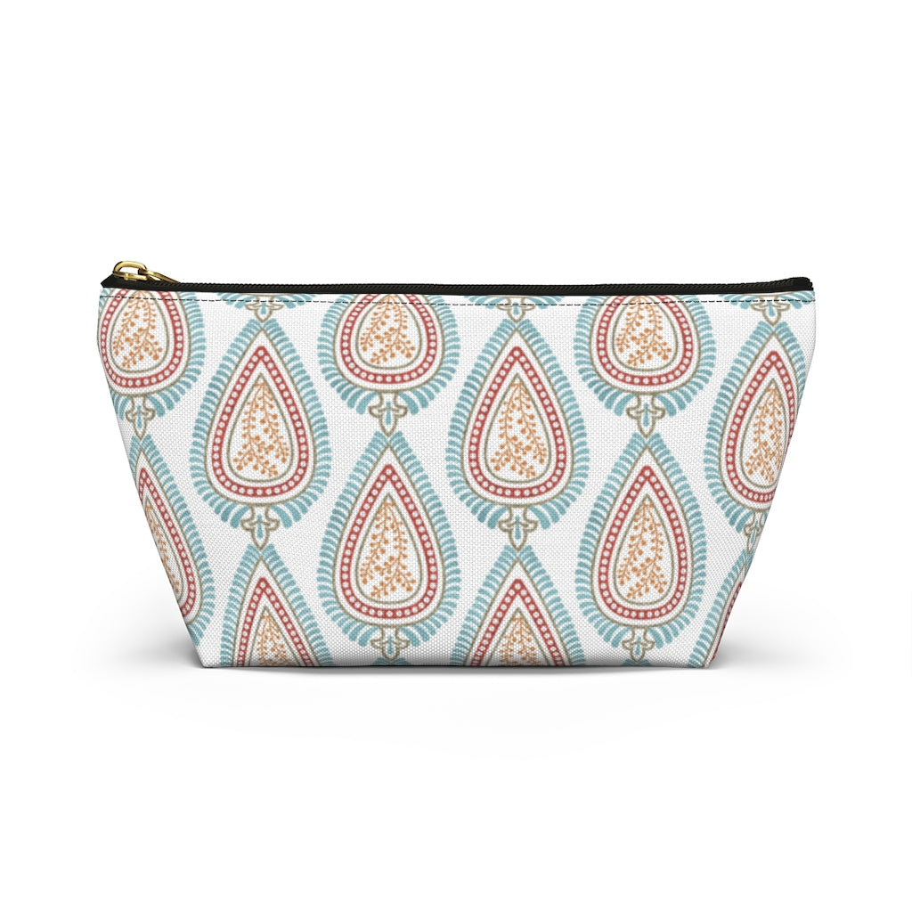 Teardrop Accessory Pouch w T-bottom in Aqua