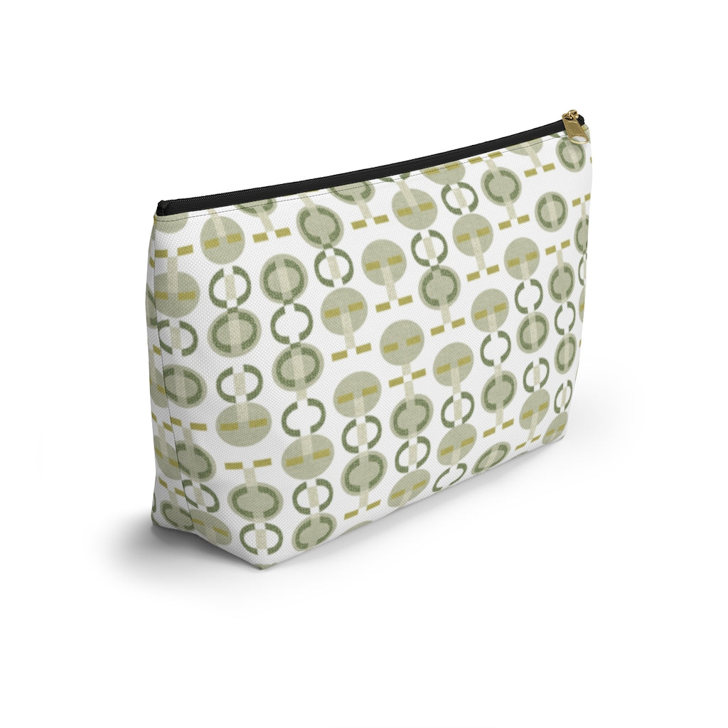 Telegraph Code Accessory Pouch w T-bottom in Green