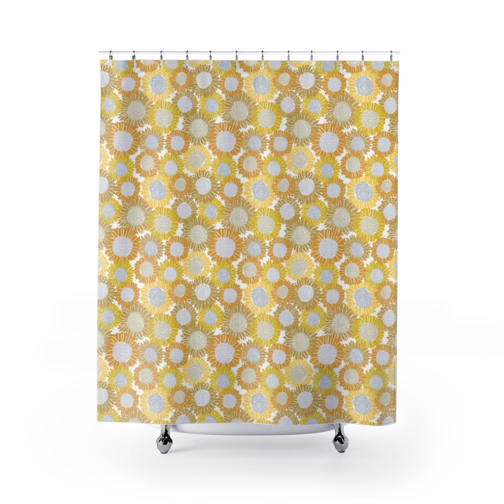 Sunflowers Shower Curtain in Yellow