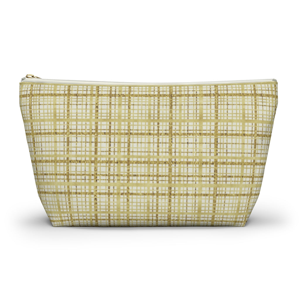 Rogers Tartan Accessory Pouch w T-bottom in Yellow