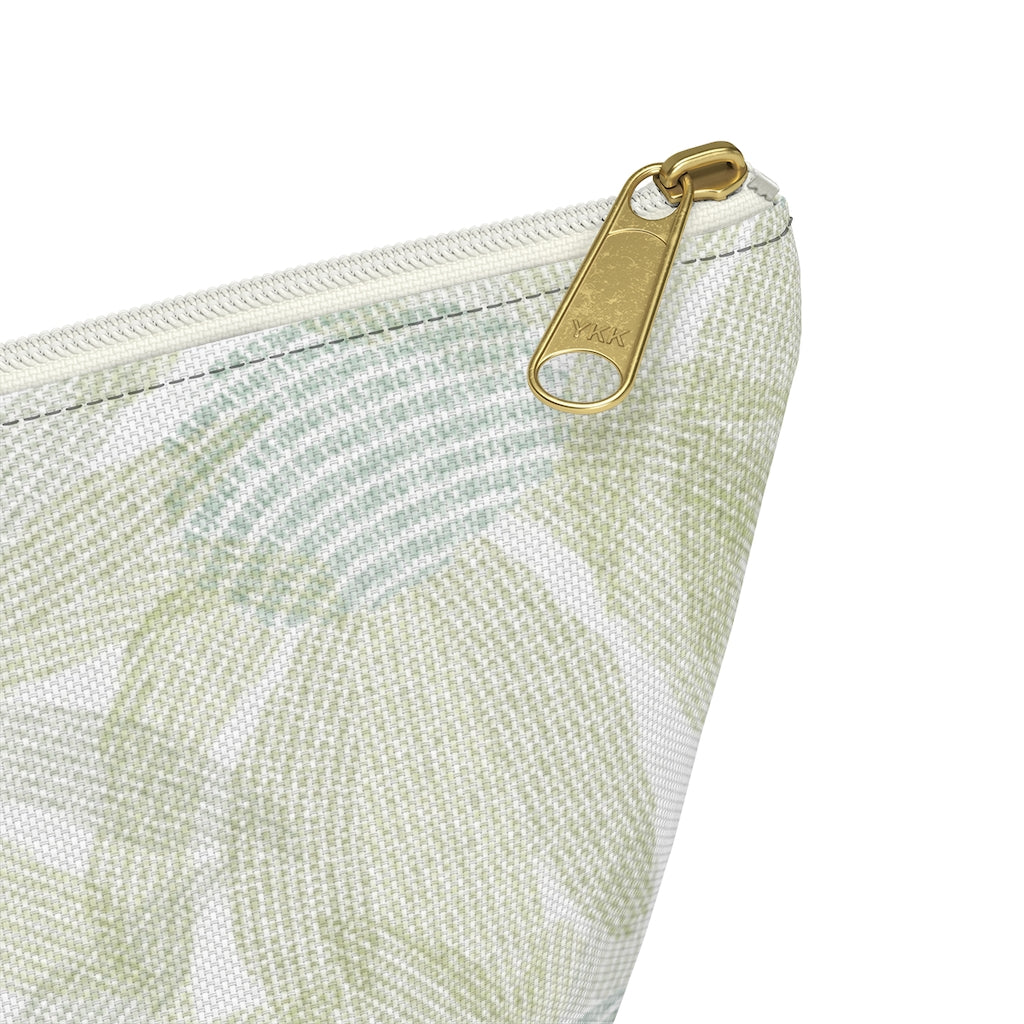 Daisy Chain Code Accessory Pouch w T-bottom in Green