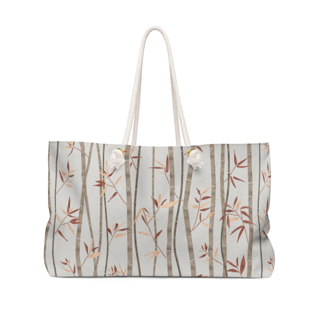 Bamboo Weekender Bag in Brown