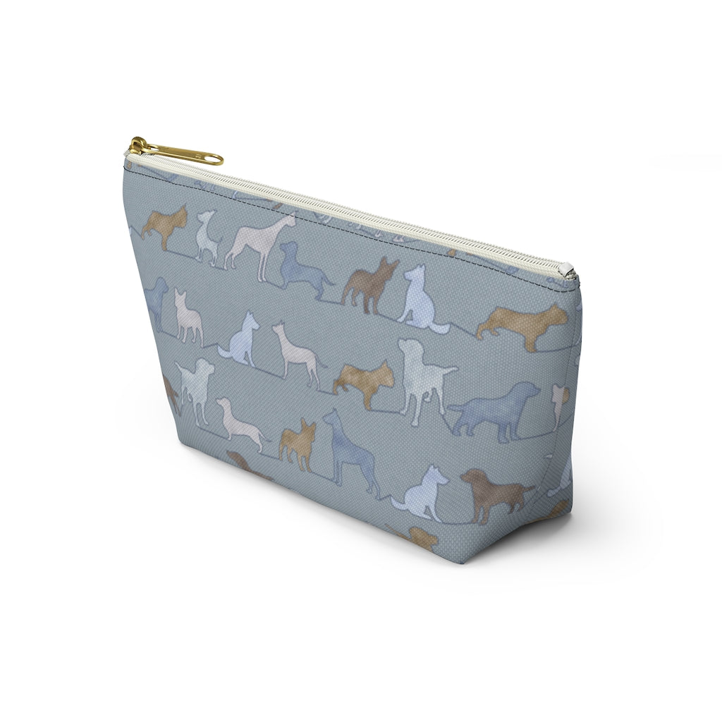 Dogs Accessory Pouch w T-bottom in Blue