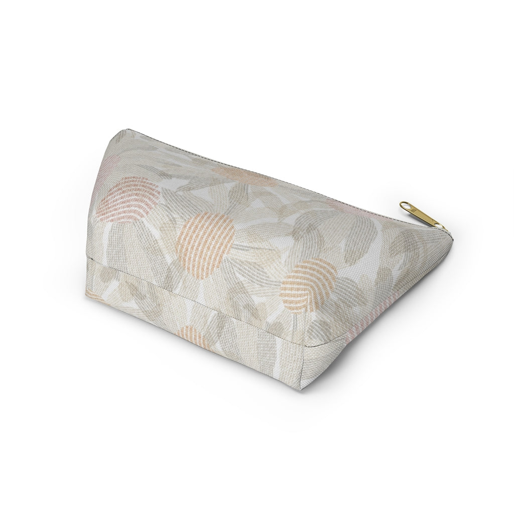 Daisy Chain Code Accessory Pouch w T-bottom in Brown