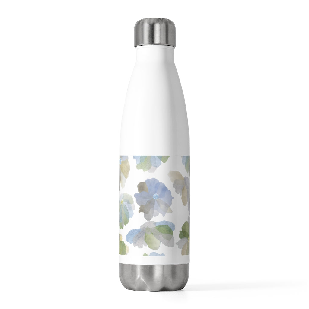 Watercolor Floral 20oz Insulated Bottle in Light Blue