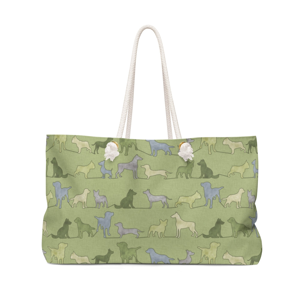 Dogs Weekender Bag in Green