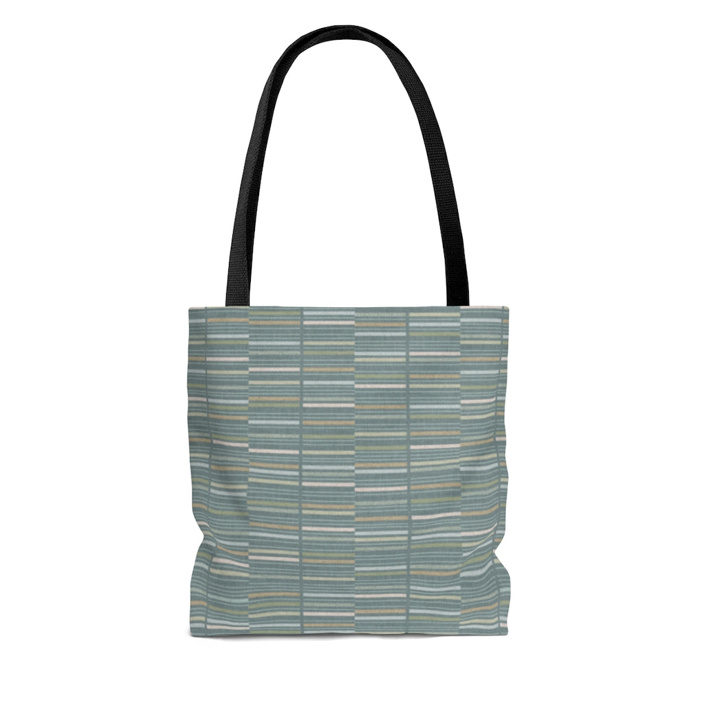 Letters Code Tote Bag in Aqua