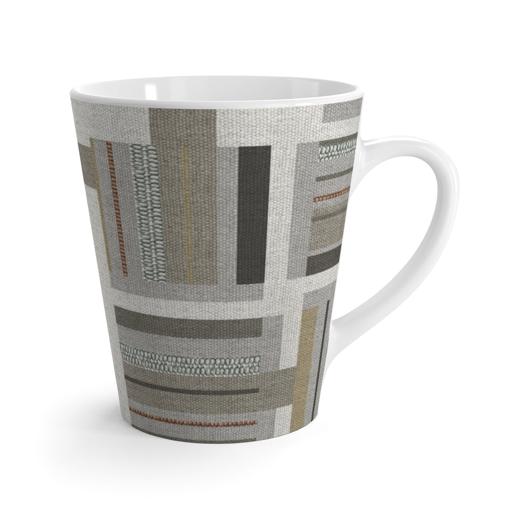 Bird Code Latte Mug in Gray