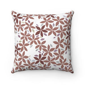 Snowbell Square Throw Pillow in Purple