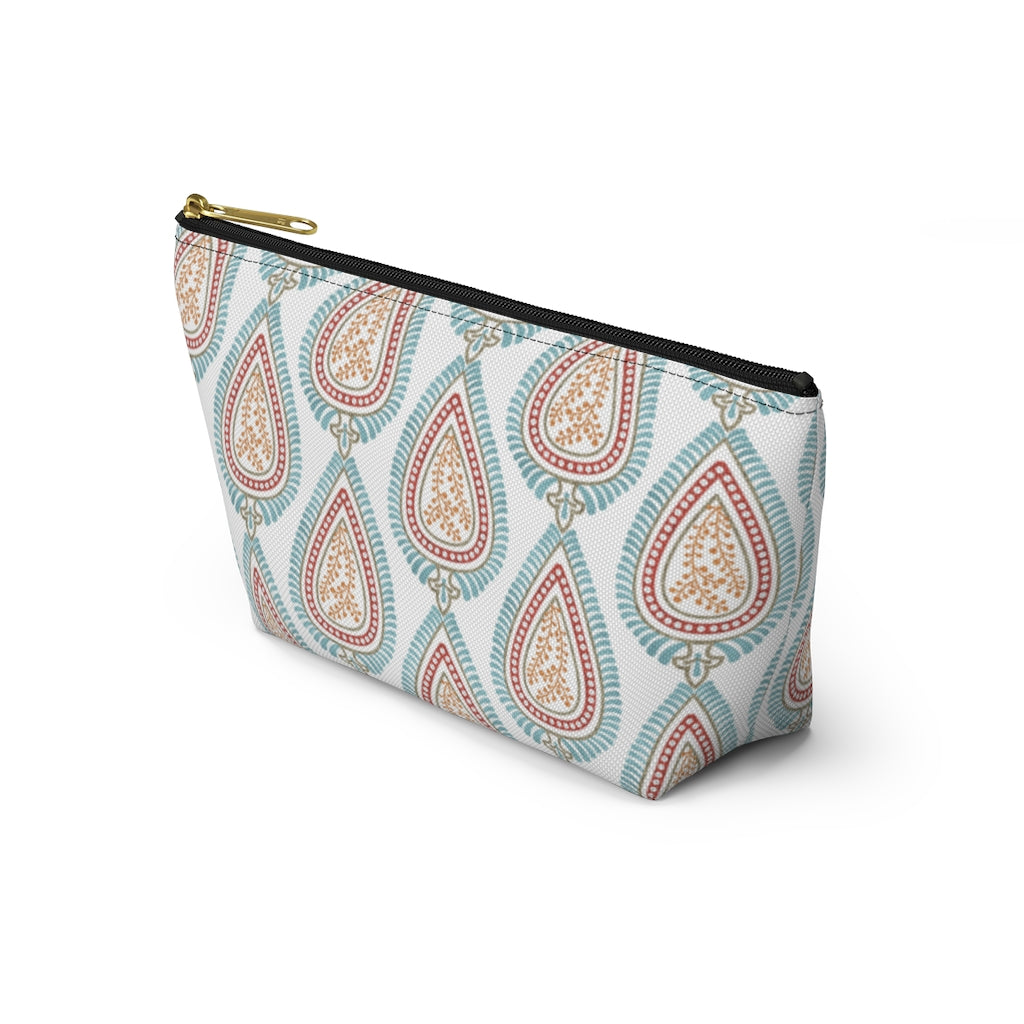 Teardrop Accessory Pouch w T-bottom in Aqua
