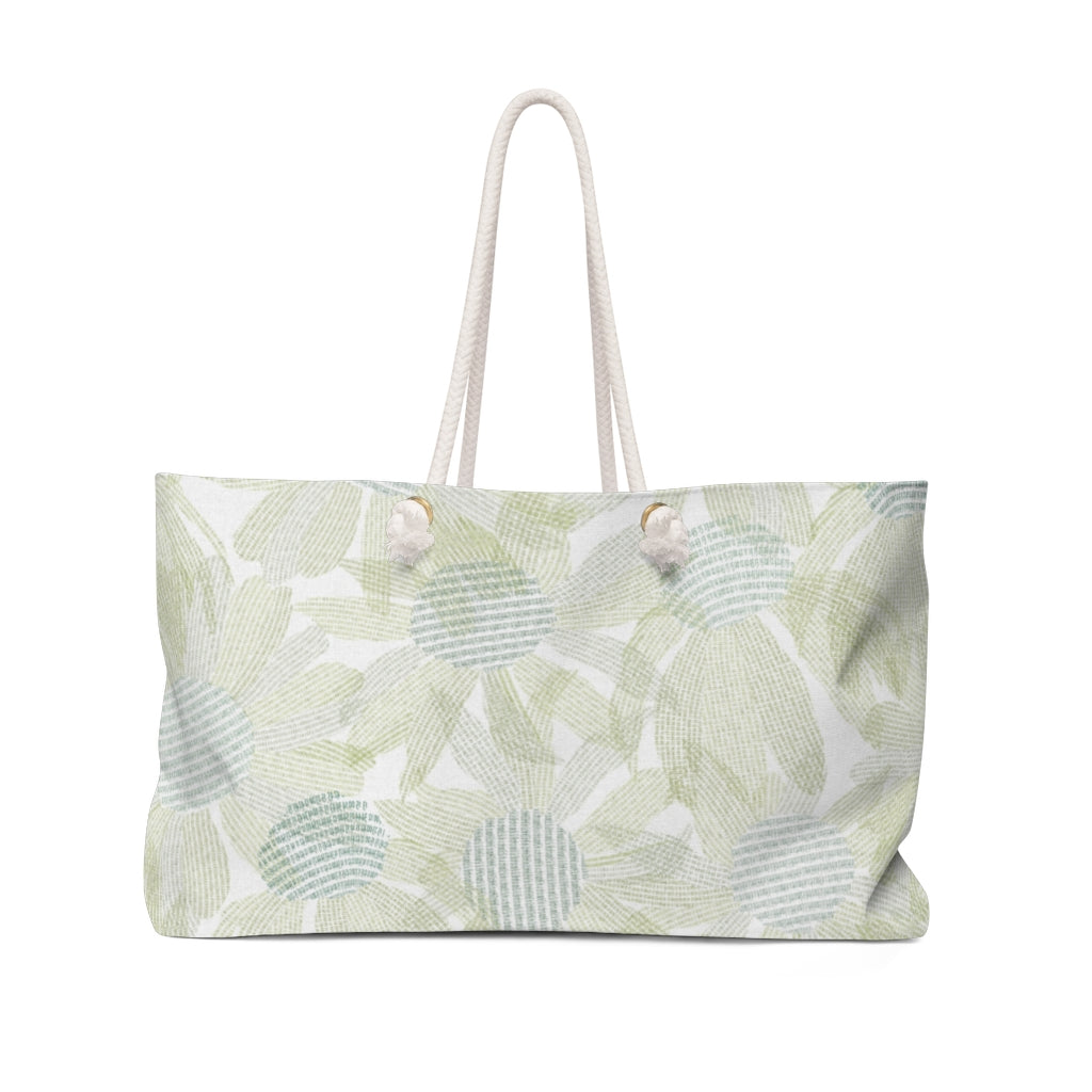 Daisy Chain Code Weekender Bag in Green