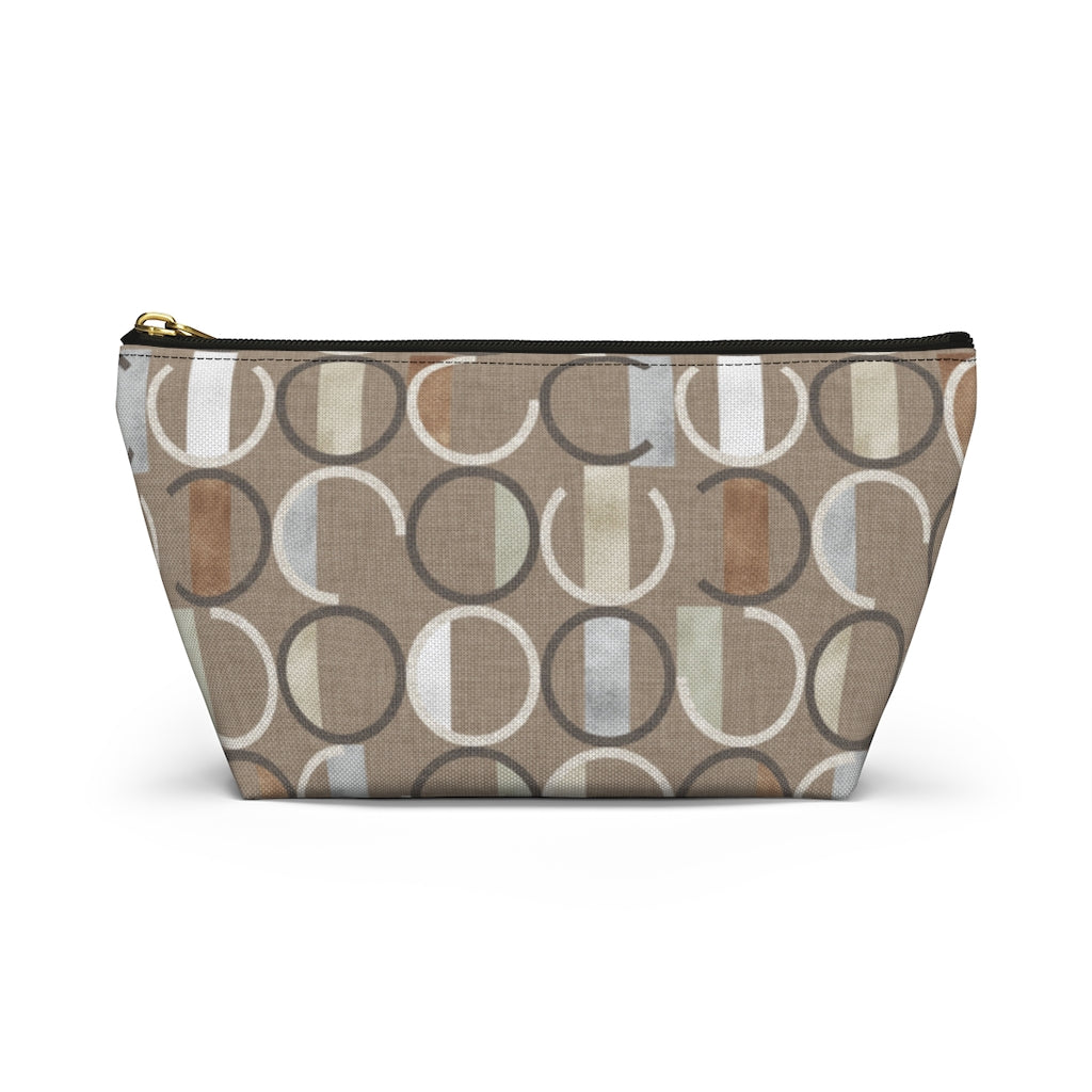 Journey Code Accessory Pouch w T-bottom in Brown