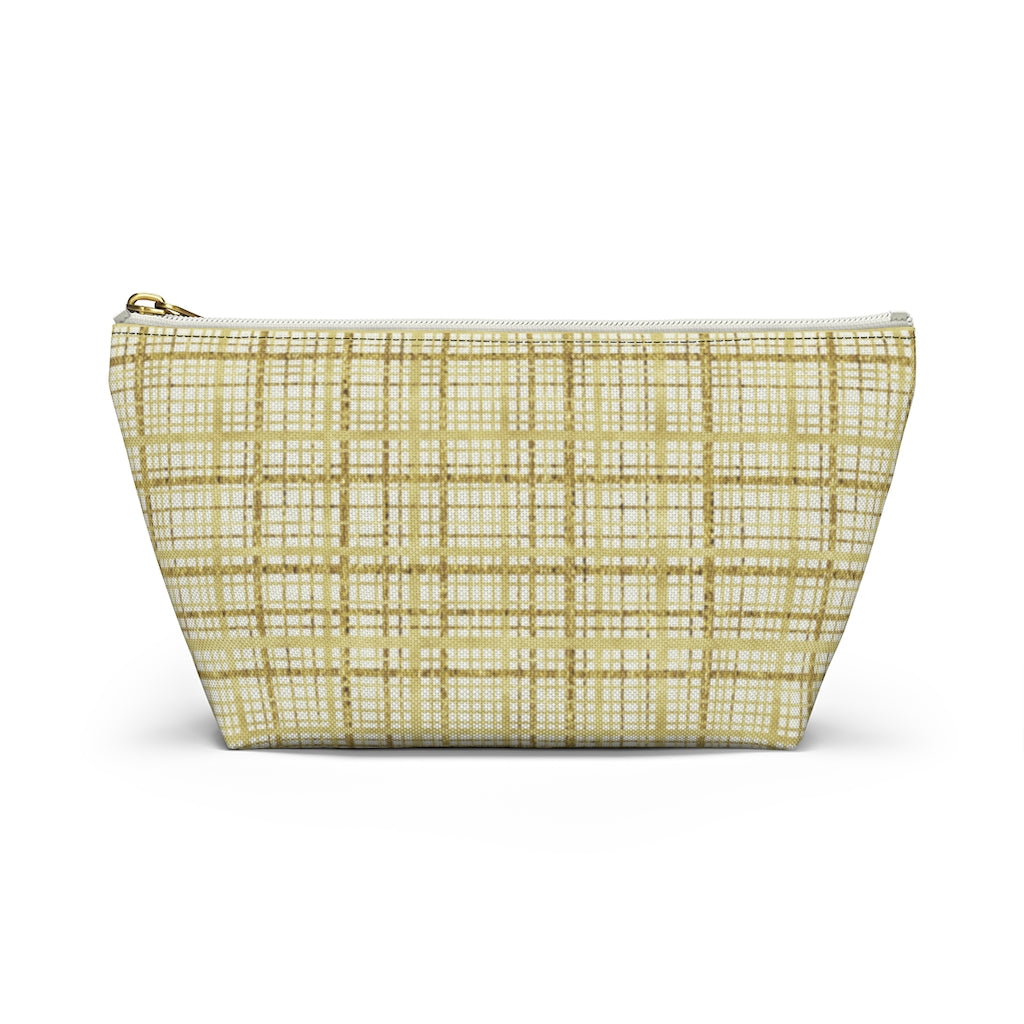 Rogers Tartan Accessory Pouch w T-bottom in Yellow