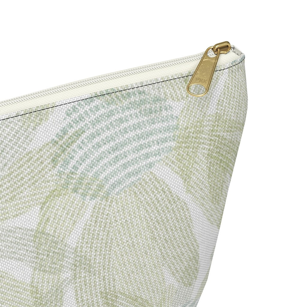 Daisy Chain Code Accessory Pouch w T-bottom in Green