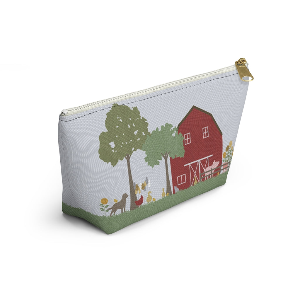 Barnyard Fun Accessory Pouch w T-bottom in Red