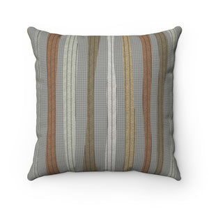 Amazing Stripe Square Throw Pillow in Gray