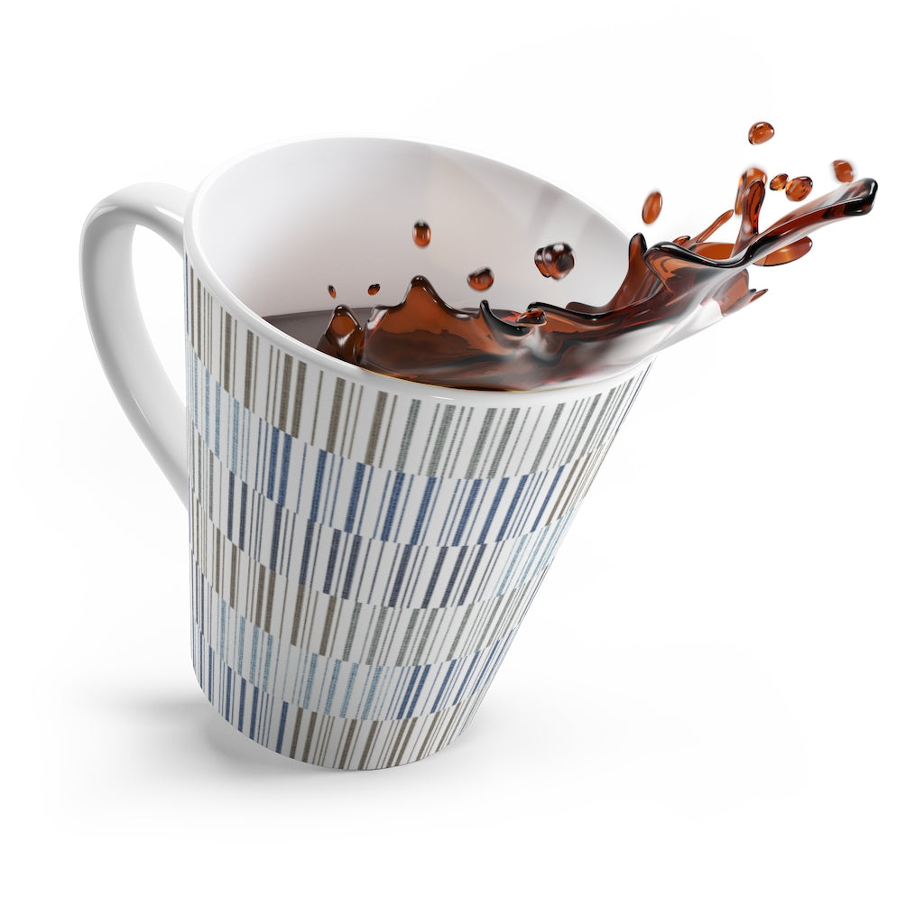 Traffic Code Latte Mug in Blue