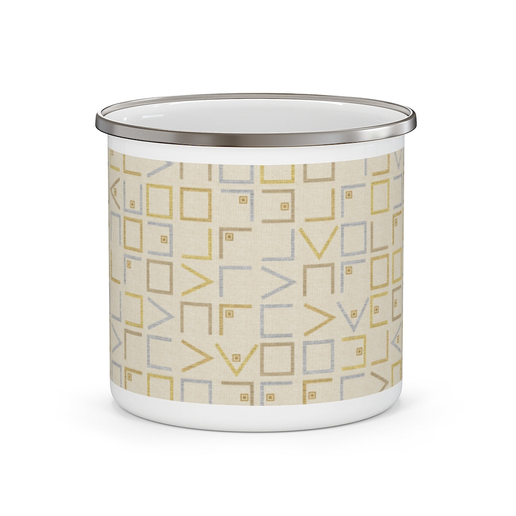 Encode Code Enamel Mug in Yellow