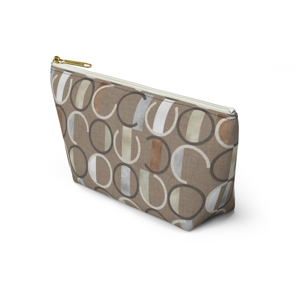Journey Code Accessory Pouch w T-bottom in Brown