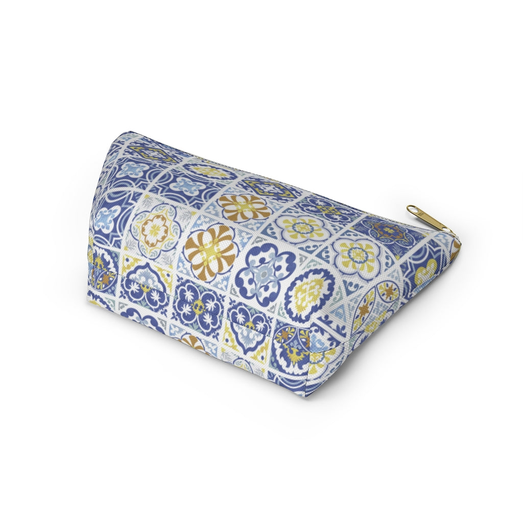 Seville Square Accessory Pouch w T-bottom in Blue