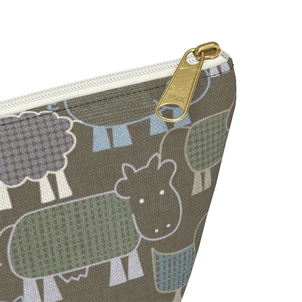 Animal Farm Accessory Pouch w T-bottom in Brown