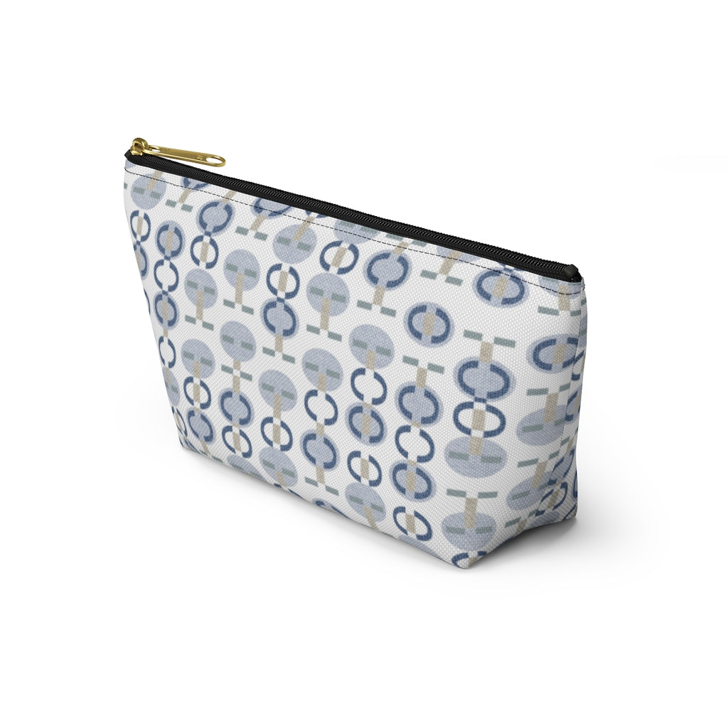 Telegraph Code Accessory Pouch w T-bottom in Blue