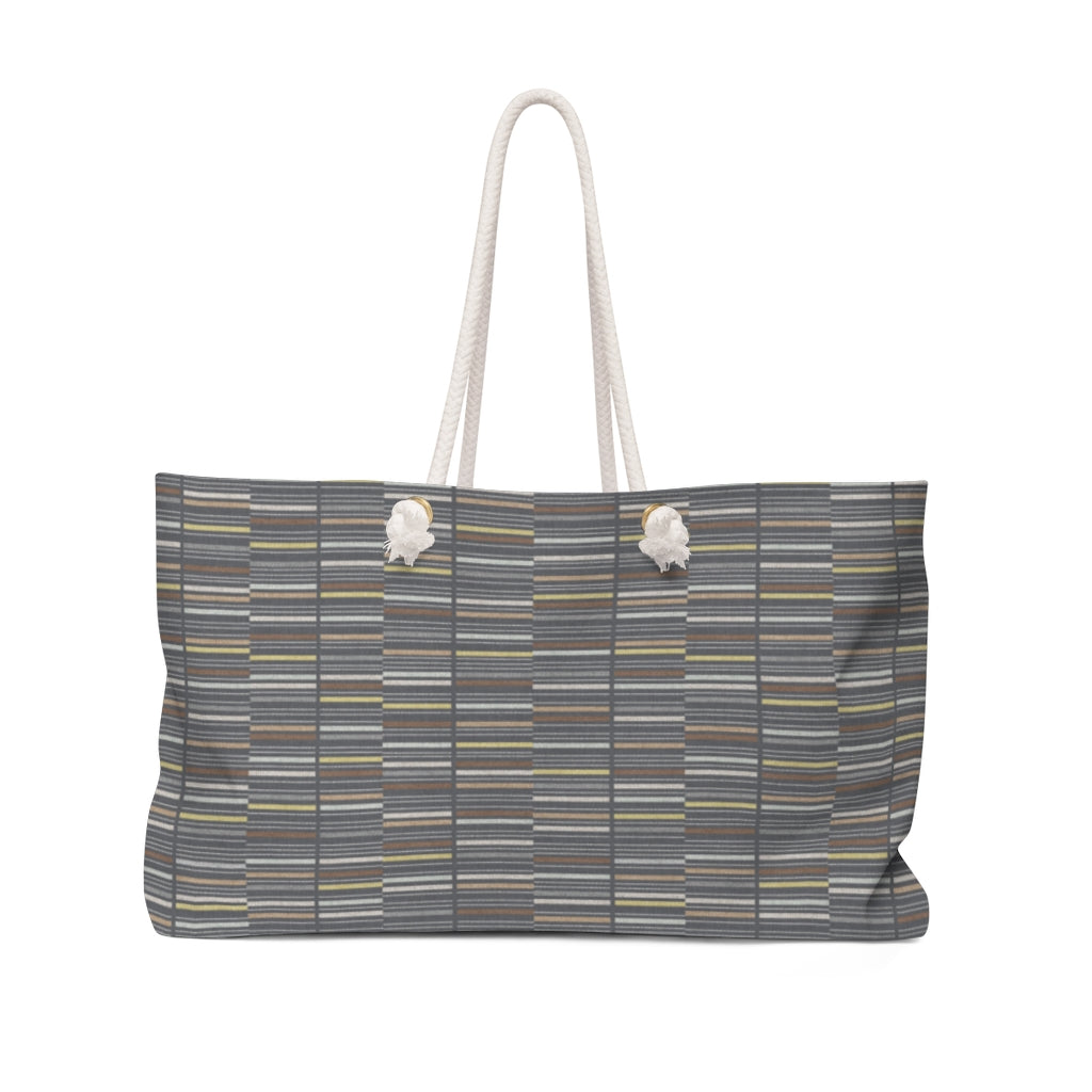 Letters Code Weekender Bag in Gray