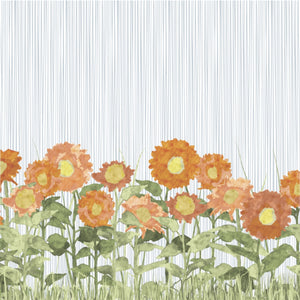 Sunflower Field Microfiber Duvet Cover in Orange