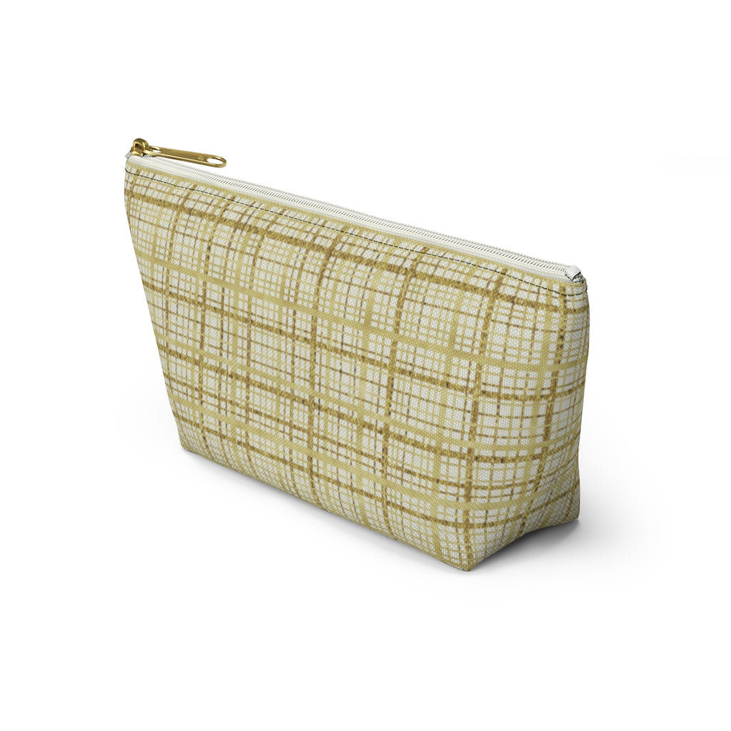 Rogers Tartan Accessory Pouch w T-bottom in Yellow