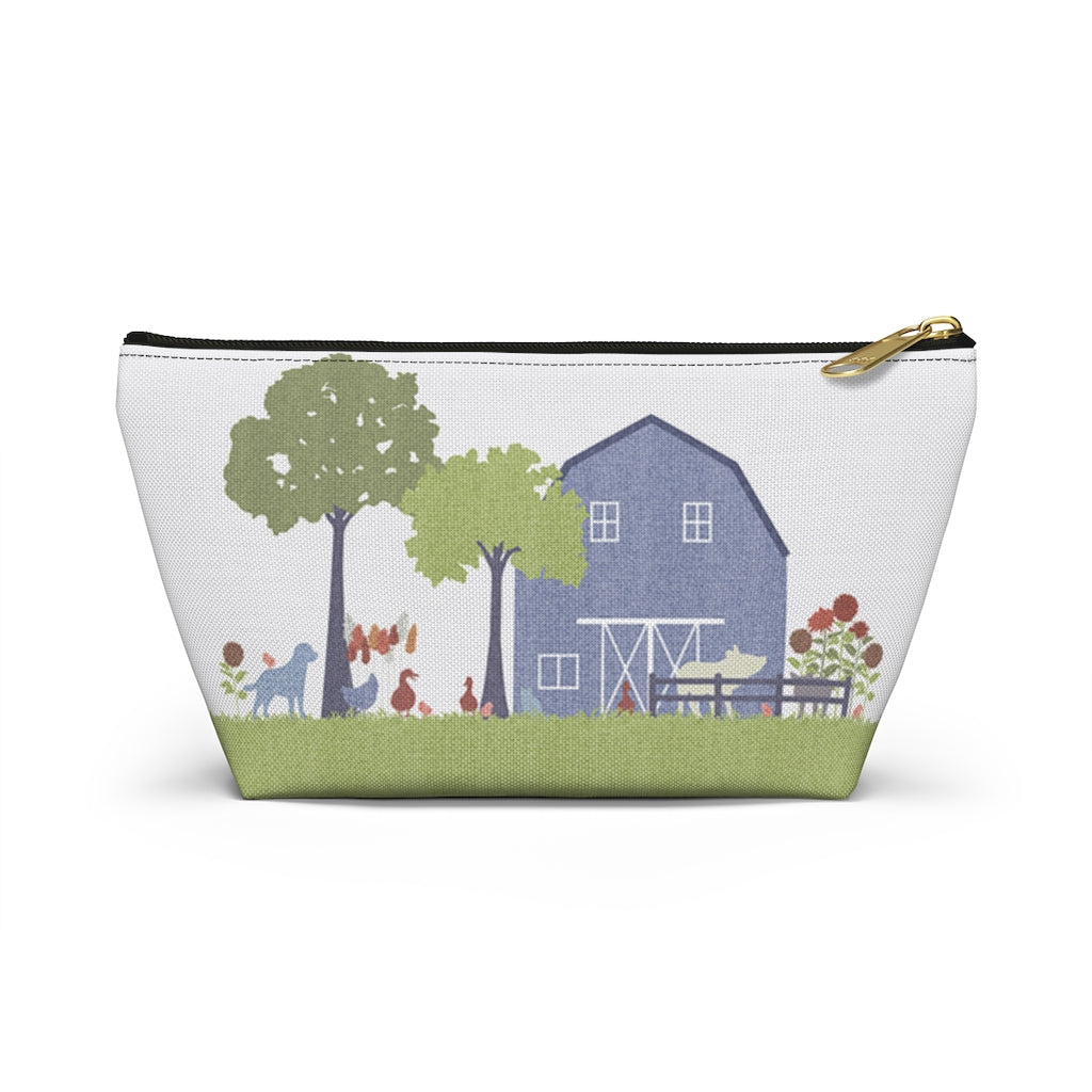 Barnyard Fun Accessory Pouch w T-bottom in Blue
