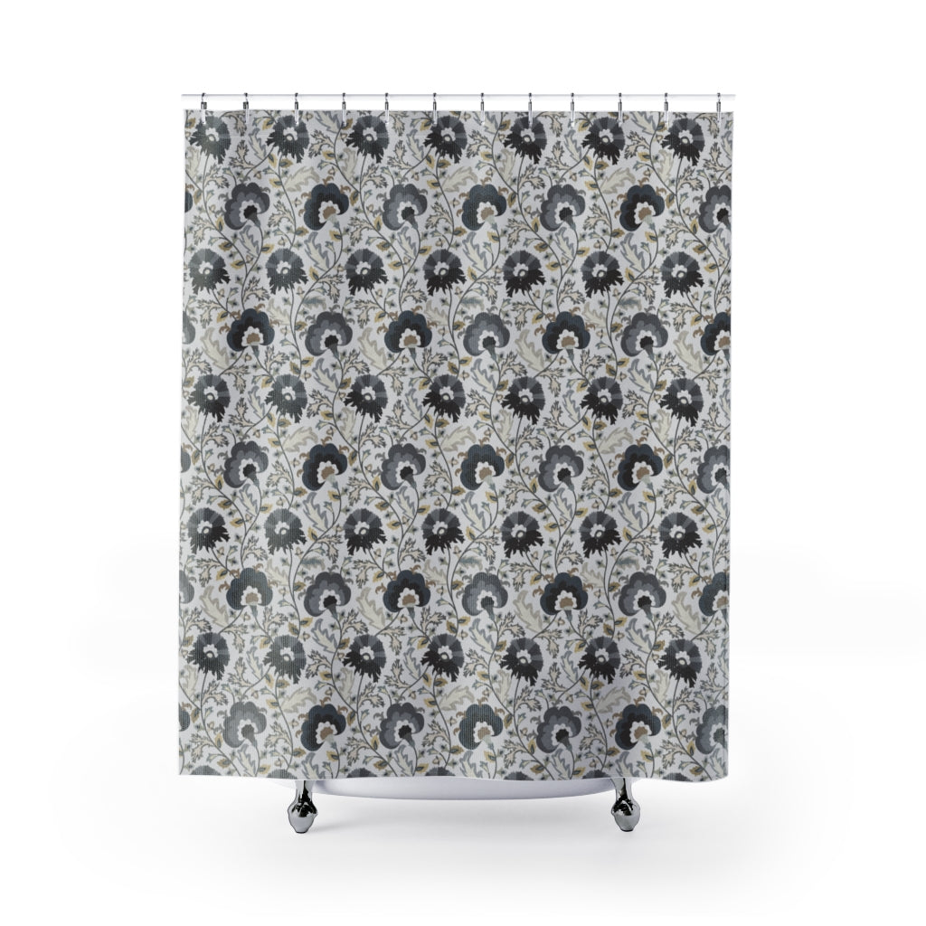 Botanical Garden Shower Curtain in Gray