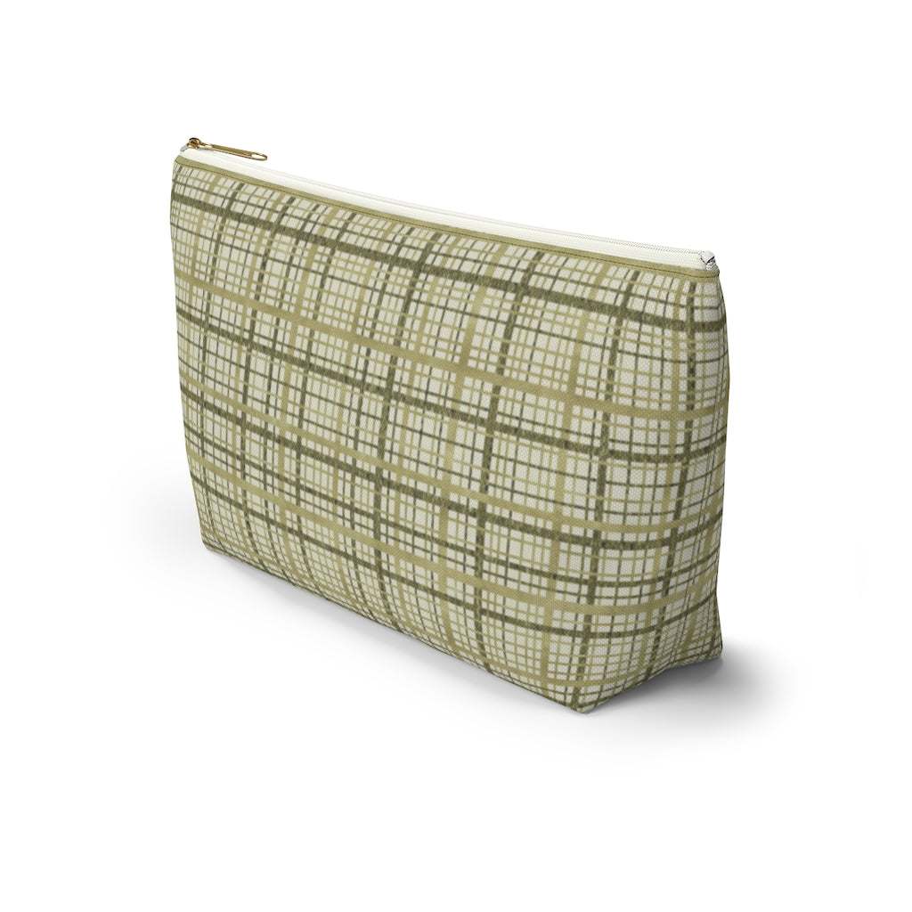 Rogers Tartan Accessory Pouch w T-bottom in Green